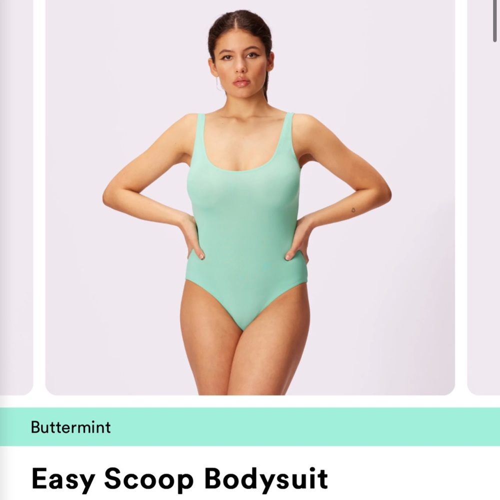 Women’s Small PARADE‎ Easy Scoop Bodysuit Buttermint NWOT